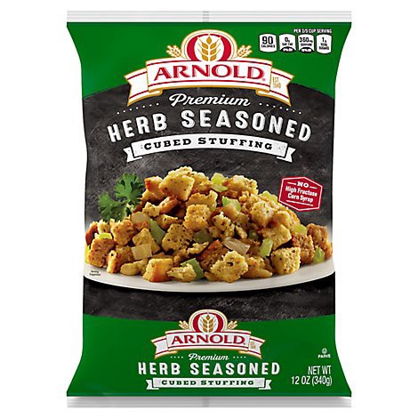 slide 1 of 1, Arnold Herb Seasoned Cubed Stuffing - 12 Oz, 12 oz