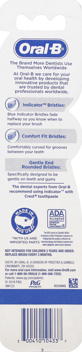 slide 3 of 6, Oral-B Indicator Max Toothbrushes, Color Changing Bristles, Medium, 2 ct