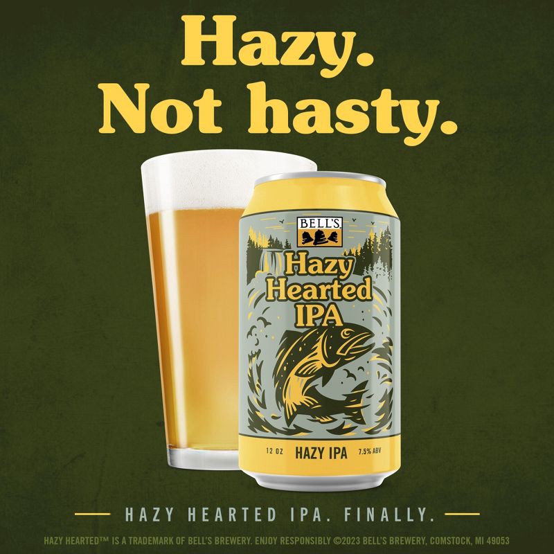 slide 5 of 10, Bell's Brewery Bell's Hazy Hearted IPA Beer - 6pk/12 fl oz Cans, 6 ct; 12 fl oz