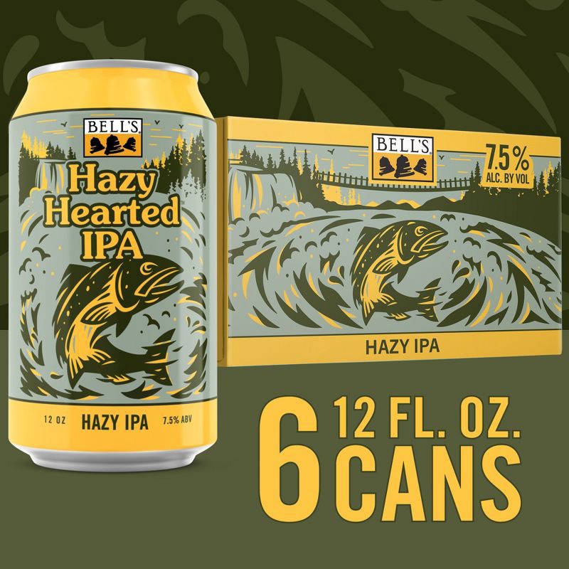 slide 8 of 10, Bell's Brewery Bell's Hazy Hearted IPA Beer - 6pk/12 fl oz Cans, 6 ct; 12 fl oz