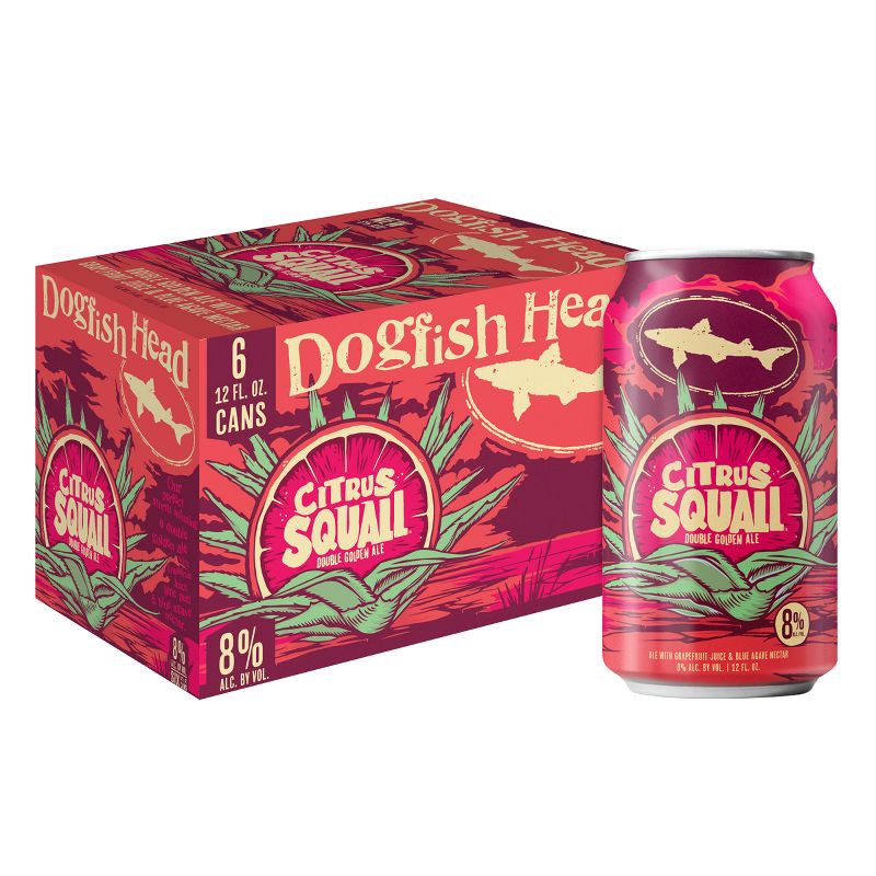 slide 1 of 9, Dogfish Head Citrus Squall - 6pk/12 fl oz Cans, 6 ct; 12 fl oz