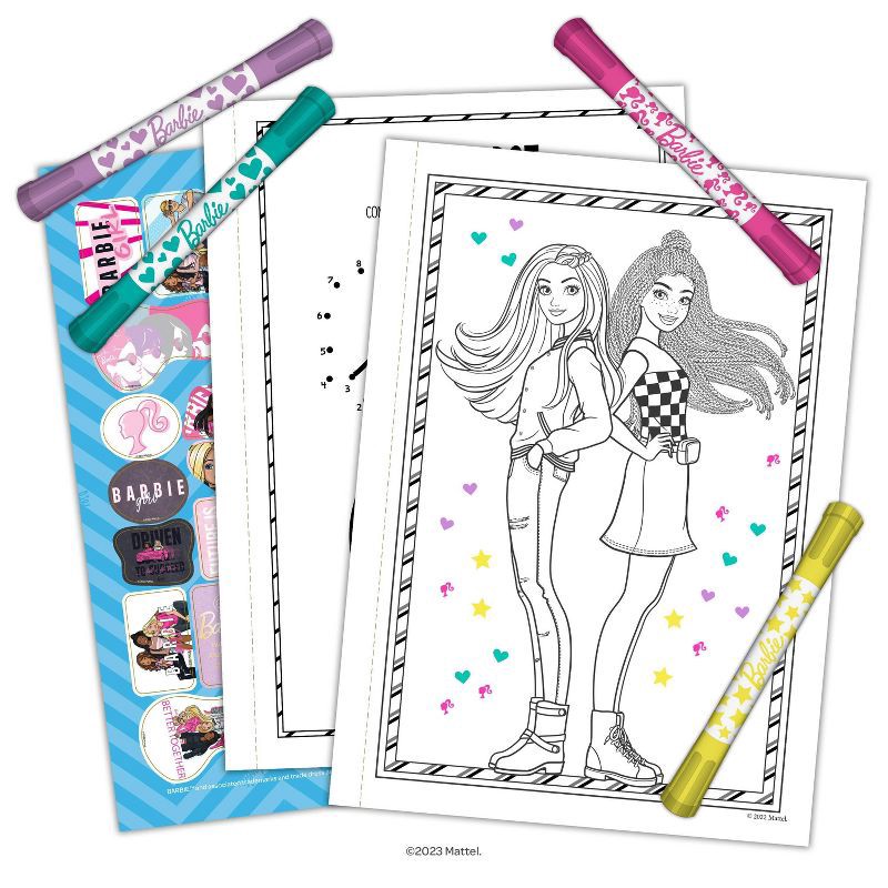 Bendon Barbie Coloring Activity Book With Stamp Markers - Office Depot