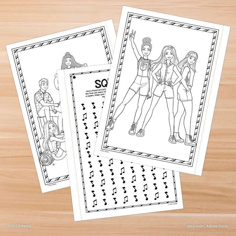 slide 4 of 6, Bendon Barbie Coloring & Activity with Stamper Marker, 1 ct