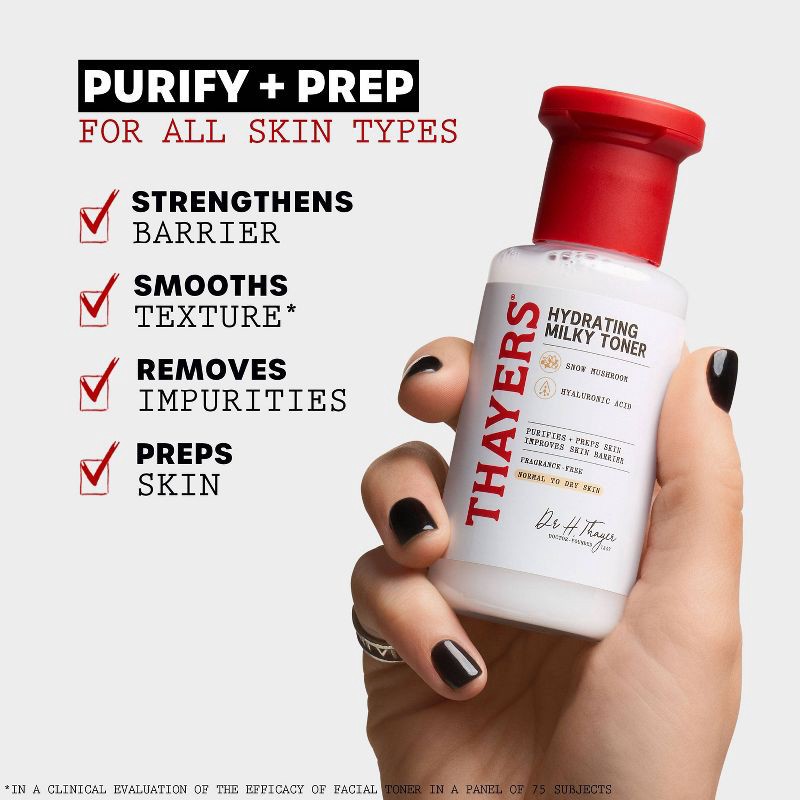 slide 4 of 10, Thayers Natural Remedies Milky Hydrating Face Toner with Snow Mushroom and Hyaluronic Acid - 3 fl oz, 3 fl oz