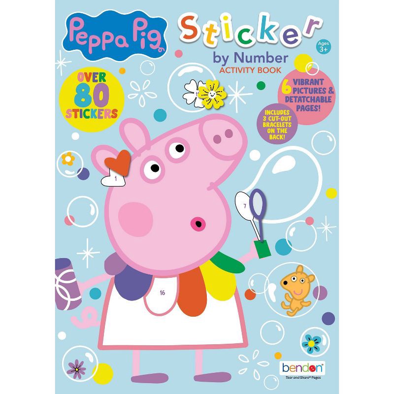 slide 1 of 4, Bendon Peppa Pig Sticker - by Number Book, 1 ct