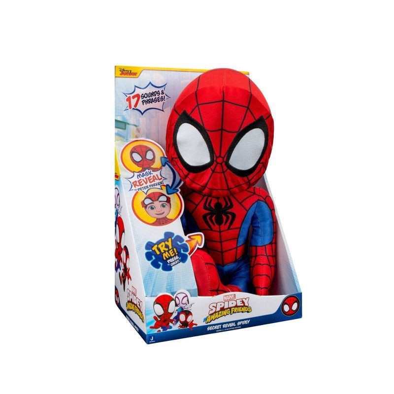 slide 7 of 8, Spidey and His Amazing Friends Secret Reveal Spidey Plush, 1 ct