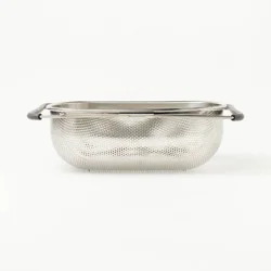 7qt Stainless Steel Expandable Over the Sink Mesh Colander Silver - Figmint™: Dishwasher-Safe Kitchen Strainer