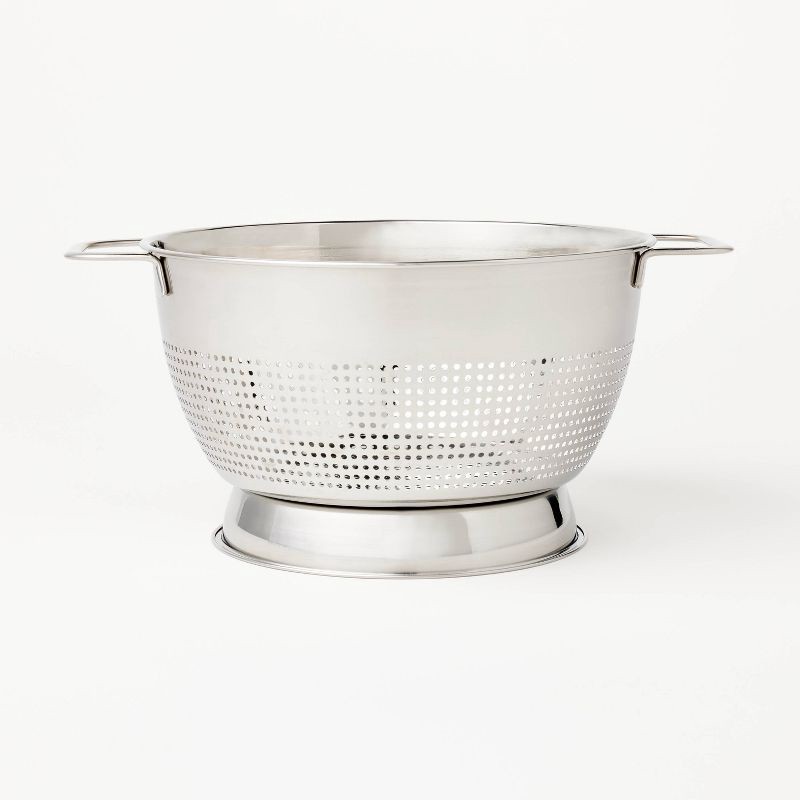 slide 1 of 3, 3qt Stainless Steel Colander Silver - Figmint™, 3 qt