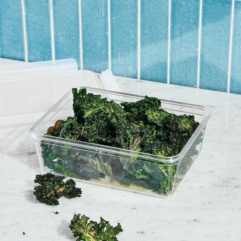 slide 2 of 5, 14 Cup Tritan Plastic Rectangle Food Storage Container Clear - Figmint™: Stackable, Freezer & Microwave Safe, 1 ct