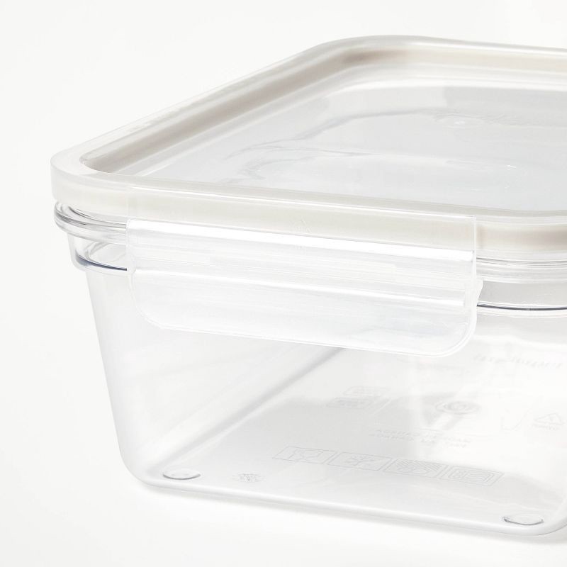 slide 4 of 5, 14 Cup Tritan Plastic Rectangle Food Storage Container Clear - Figmint™: Stackable, Freezer & Microwave Safe, 1 ct