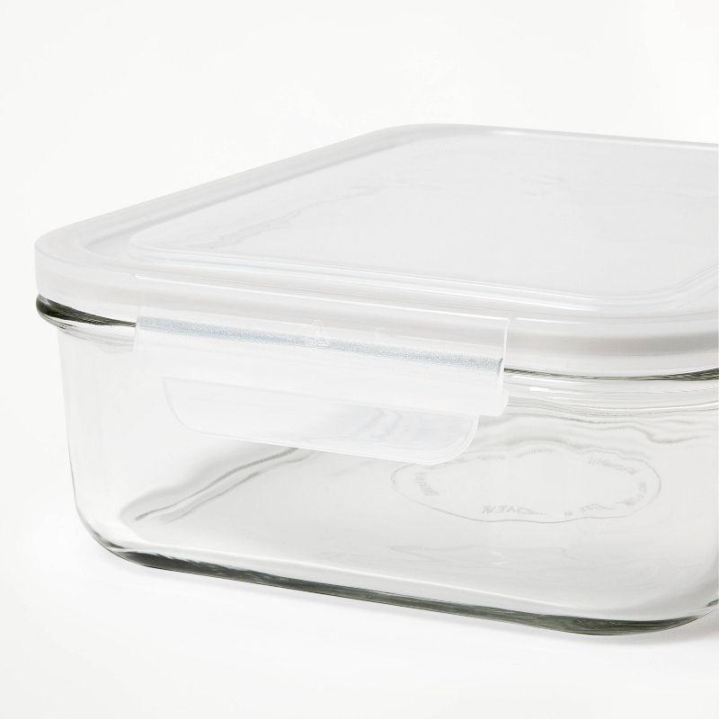 slide 4 of 5, 4.33 Cup Glass Food Storage Container Clear - Figmint™: Microwave, Freezer & Dishwasher Safe, Includes Lid, 1 ct