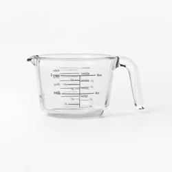 2 Cup Glass Measuring Cup Clear - Figmint™: Borosilicate, Microwave & Dishwasher Safe, 16oz Capacity
