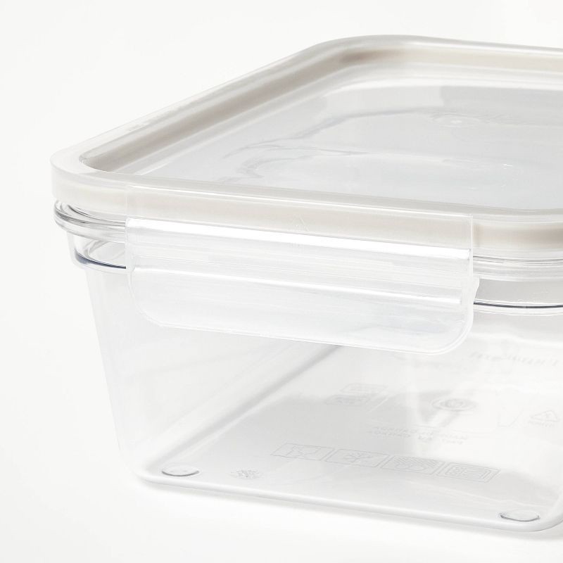 slide 4 of 6, 12pc (set of 6) Tritan Plastic Food Storage Container Set with Lids Clear - Figmint™: Stackable, Microwave-Safe, 12 ct