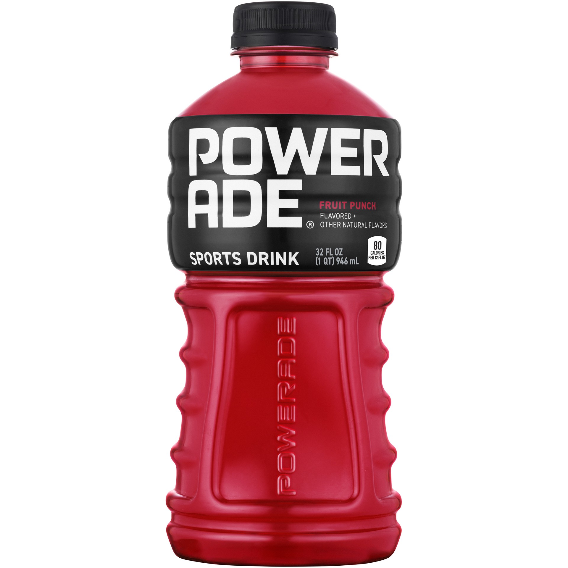 slide 3 of 4, POWERADE Fruit Punch, ION4 Electrolyte Enhanced Fruit Flavored Sports Drink w/ Vitamins B3, B6, and B12, Replenish Sodium, Calcium, Potassium, Magnesium, 32 fl oz, 32 oz