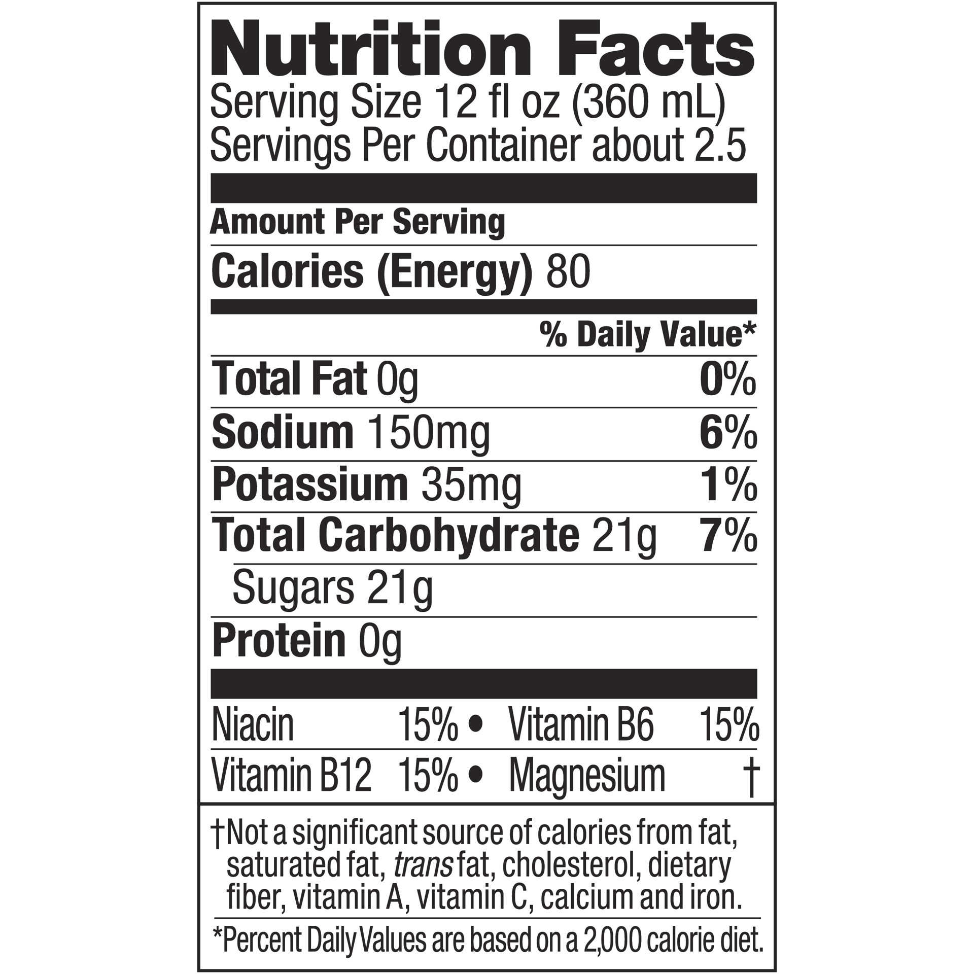 slide 4 of 4, POWERADE Fruit Punch, ION4 Electrolyte Enhanced Fruit Flavored Sports Drink w/ Vitamins B3, B6, and B12, Replenish Sodium, Calcium, Potassium, Magnesium, 32 fl oz, 32 oz