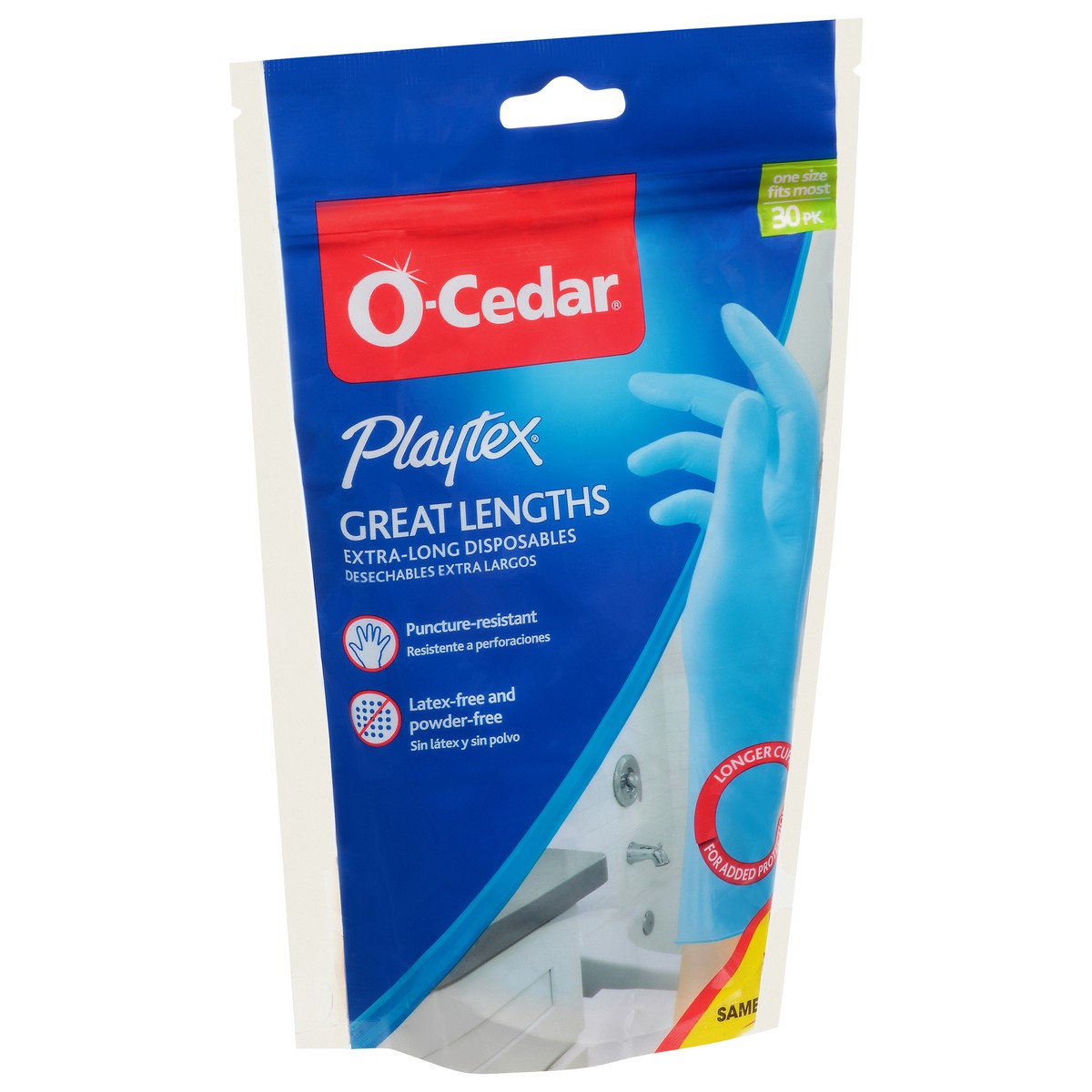 slide 2 of 9, O-Cedar Playtex Gloves, Great Lengths, Extra-Long Diposables, 30 ct