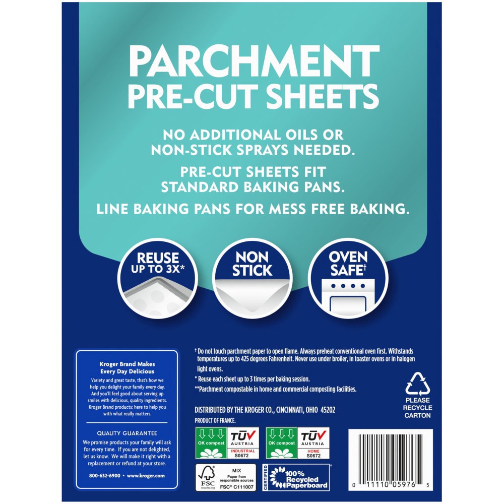 slide 2 of 2, Kroger Parchment Pre-Cut Sheets, 35 ct