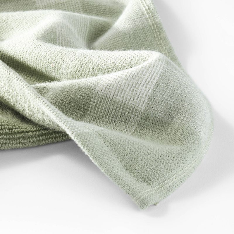 slide 3 of 3, Dual Sided Terry Kitchen Towel Sage Green/Cream - Figmint™, 1 ct