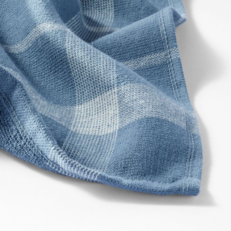 slide 3 of 4, Dual Sided Terry Kitchen Towel Blue/Cream - Figmint™: Stripe Pattern, Reversible, 100% Cotton, OEKO-TEX Certified, 1 ct
