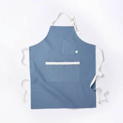 Adult Cooking Apron Blue - Figmint™: Modern Cotton Kitchen Textile with Pockets, Hanging & Towel Loop, OEKO-TEX Certified
