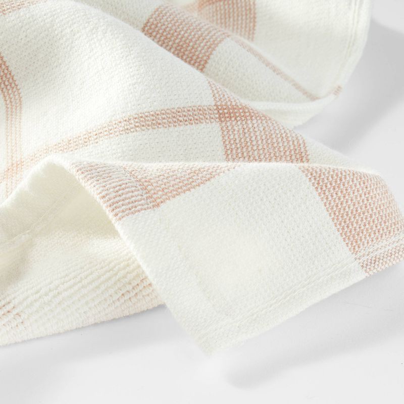 slide 3 of 3, Dual Sided Terry Kitchen Towel Cream/Terracotta Orange - Figmint™: Reversible Cotton Dish Towel, 28"x18", 1 ct