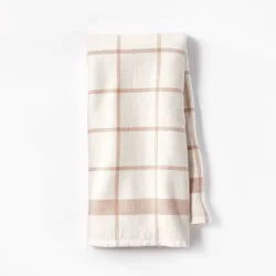 Dual Sided Terry Kitchen Towel Cream/Terracotta Orange - Figmint™: Reversible Cotton Dish Towel, 28"x18"