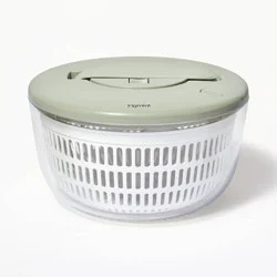 5qt Salad Spinner Clear - Figmint™: Large Strainer, ABS Material, Hand Wash, 3-Piece Set, 10.75" Width & Depth