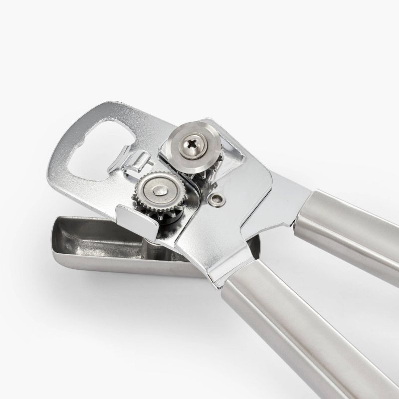 slide 3 of 3, Stainless Steel Manual Can Opener Silver - Figmint™: Dishwasher-Safe, Freestanding, Kitchen Essential, 1 ct