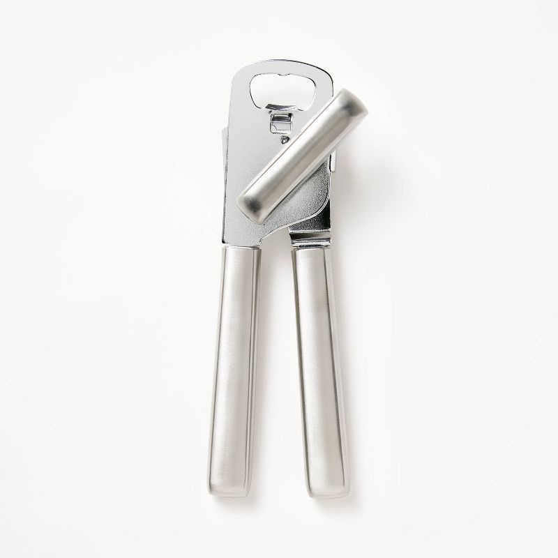 slide 1 of 3, Stainless Steel Manual Can Opener Silver - Figmint™: Dishwasher-Safe, Freestanding, Kitchen Essential, 1 ct
