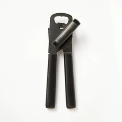 Stainless Steel Manual Can Opener Black - Figmint™: Dishwasher-Safe, Freestanding, Kitchen Essential