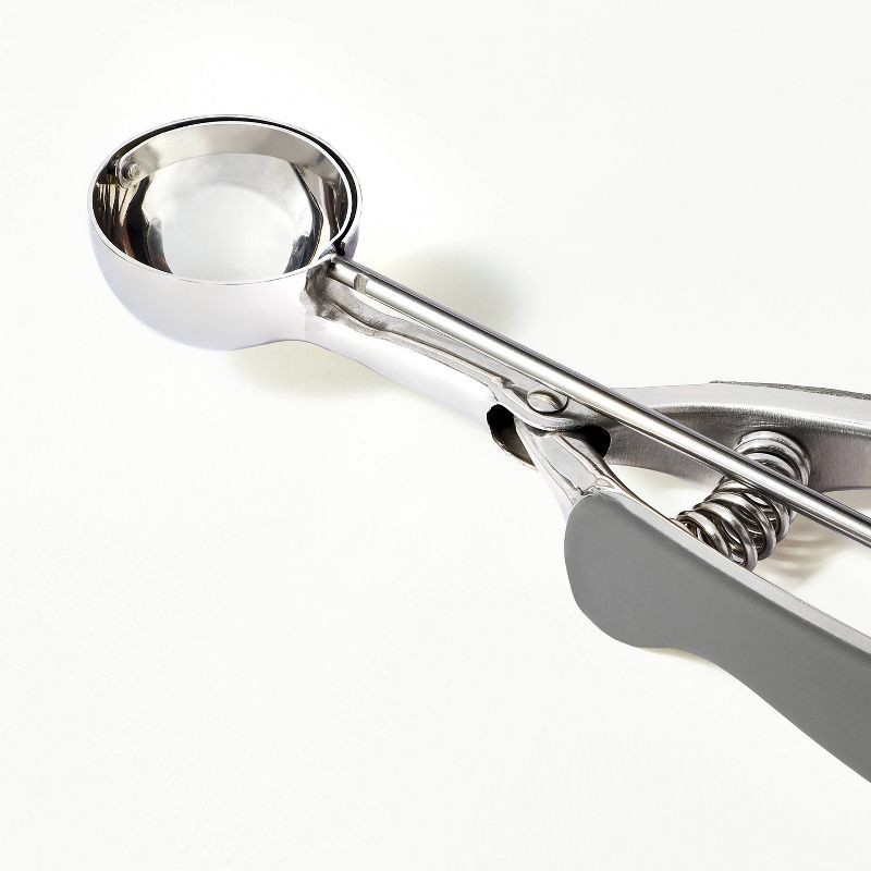 slide 3 of 4, 1.5Tbsp Stainless Steel Cookie Scoop Gray - Figmint™, 1 ct
