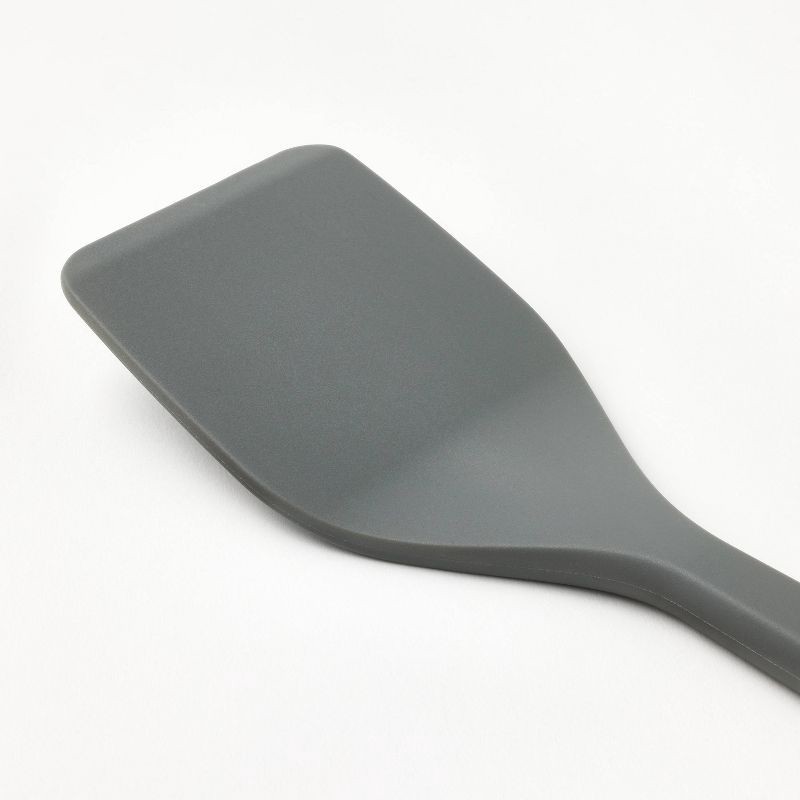 slide 3 of 4, Silicone Solid Turner Dark Gray - Figmint™: Silicone Spatula for Cooking, Dishwasher-Safe, 12.99" Length, 1 ct