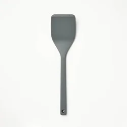 Silicone Solid Turner Dark Gray - Figmint™: Silicone Spatula for Cooking, Dishwasher-Safe, 12.99" Length