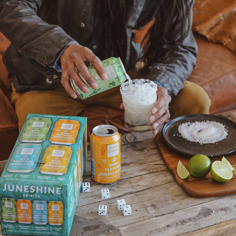 slide 2 of 3, JuneShine Tequila Margarita Variety - 8pk/355ml Cans, 8 ct, 355 ml