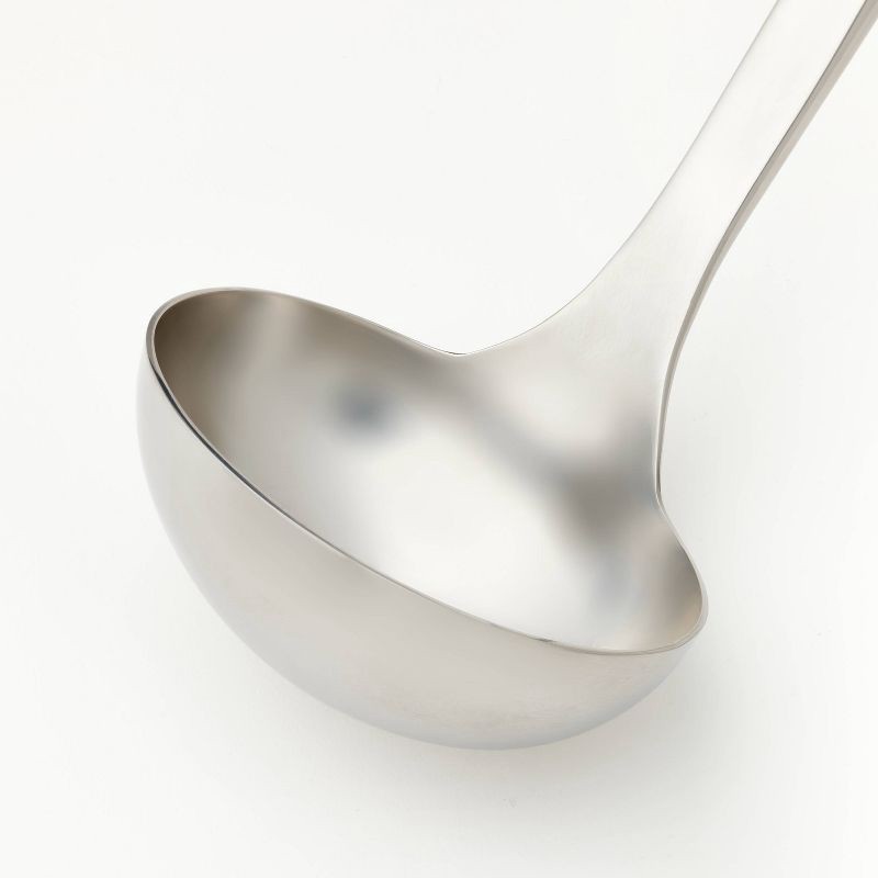 slide 3 of 3, Stainless Steel Ladle Silver - Figmint™: Soup & Gravy Ladle Spoon, Dishwasher-Safe, 11.38" Length, 0.17 Volume Capacity, 1 ct
