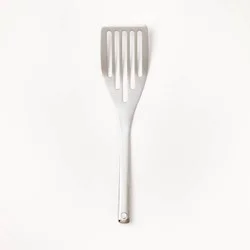 Stainless Steel Slotted Fish Turner Silver - Figmint™: Metal Spatula for Cooking, Dishwasher-Safe Utensil