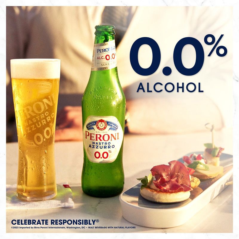 slide 2 of 6, Peroni Nastro Azzurro 0.0 NA - 6pk/11.2 fl oz Bottles, 6 ct; 11.2 fl oz