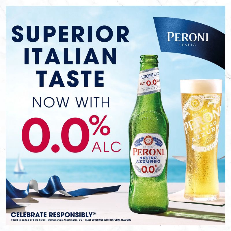 slide 4 of 6, Peroni Nastro Azzurro 0.0 NA - 6pk/11.2 fl oz Bottles, 6 ct; 11.2 fl oz