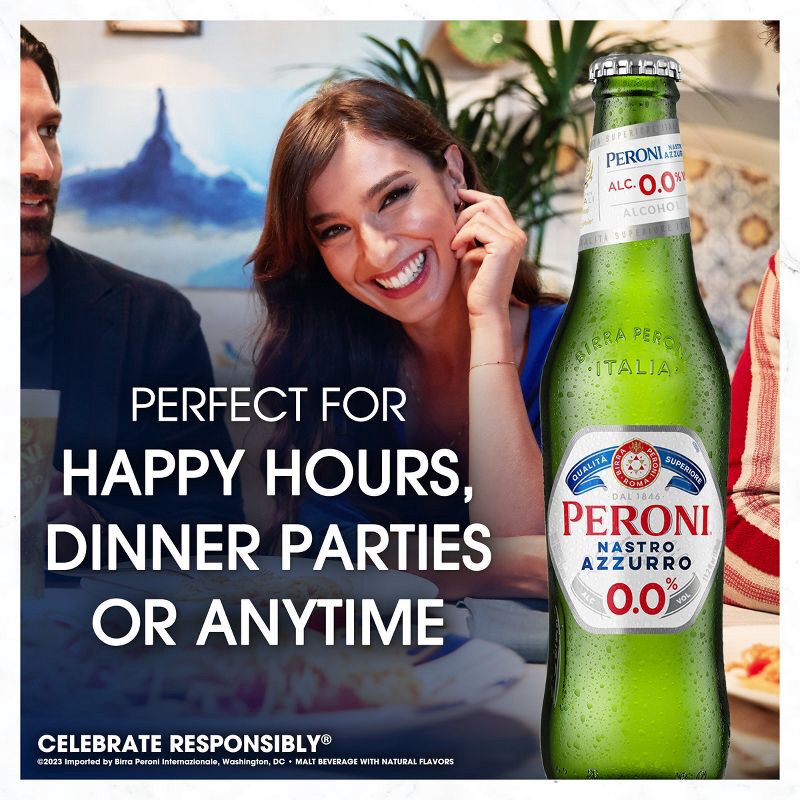 slide 6 of 6, Peroni Nastro Azzurro 0.0 NA - 6pk/11.2 fl oz Bottles, 6 ct; 11.2 fl oz