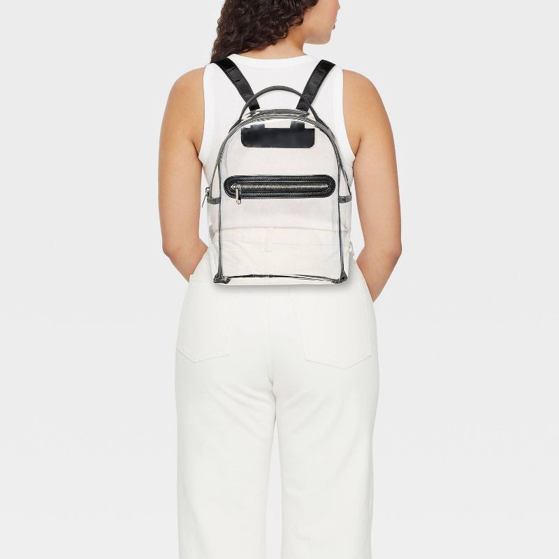 slide 2 of 5, 10.5" Mini Dome Backpack - Wild Fable™ Clear: College Use, Zip Closure, 1 ct