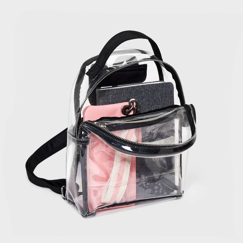 slide 4 of 5, 10.5" Mini Dome Backpack - Wild Fable™ Clear: College Use, Zip Closure, 1 ct