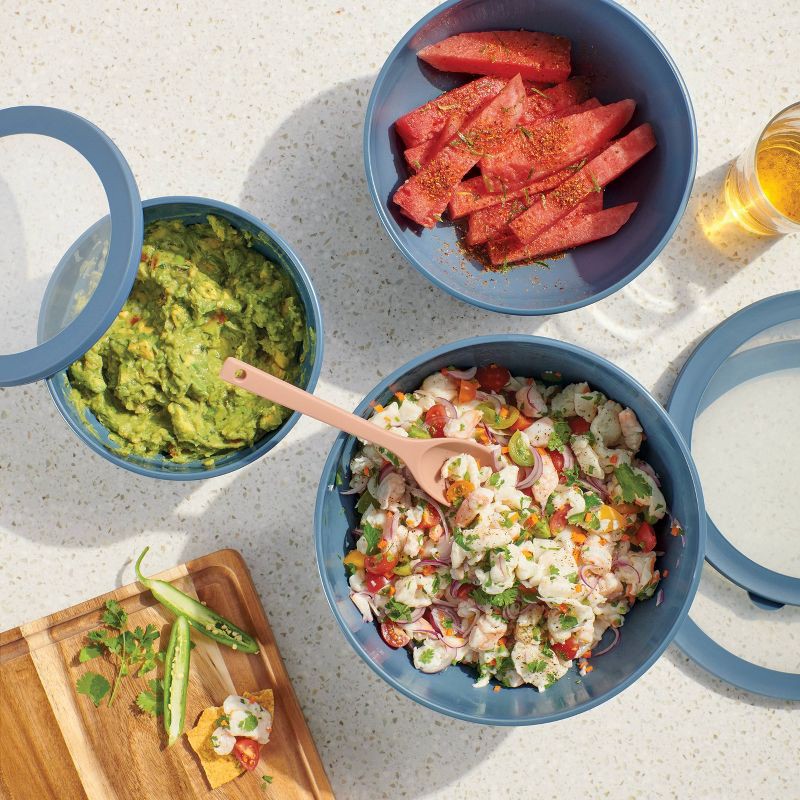 slide 5 of 7, 2pc Reversible Acacia Wood Cutting Board Set Natural - Figmint™: Charcuterie & Kitchen Boards with Juice Canal, 2 ct