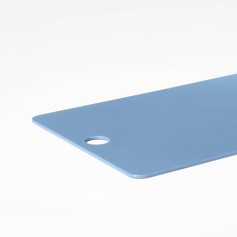 slide 4 of 4, 3pc Recycled Poly Essentials Cutting Board Set Blue - Figmint™: Dishwasher-Safe, Small to Large Sizes, 3 ct