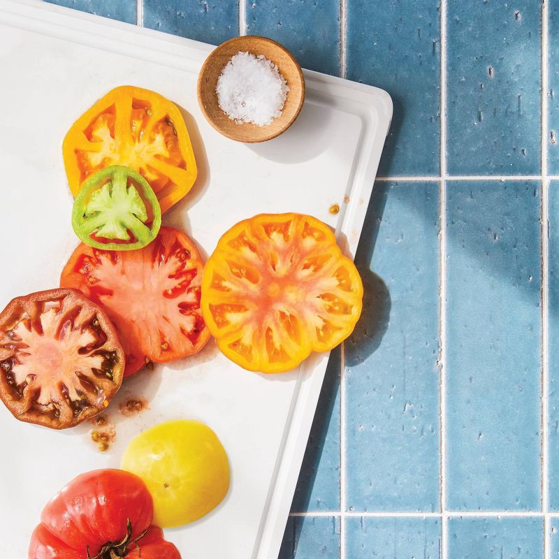 slide 2 of 5, 11"x14" Nonslip Recycled Poly Cutting Board Vintage Cream - Figmint™: Dishwasher-Safe, Juice Canal, 1 ct