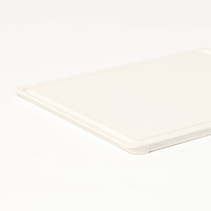 slide 4 of 5, 11"x14" Nonslip Recycled Poly Cutting Board Vintage Cream - Figmint™: Dishwasher-Safe, Juice Canal, 1 ct