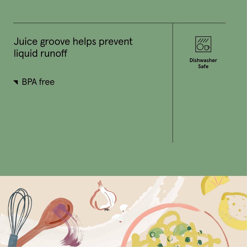 slide 5 of 5, 11"x14" Nonslip Recycled Poly Cutting Board Vintage Cream - Figmint™: Dishwasher-Safe, Juice Canal, 1 ct