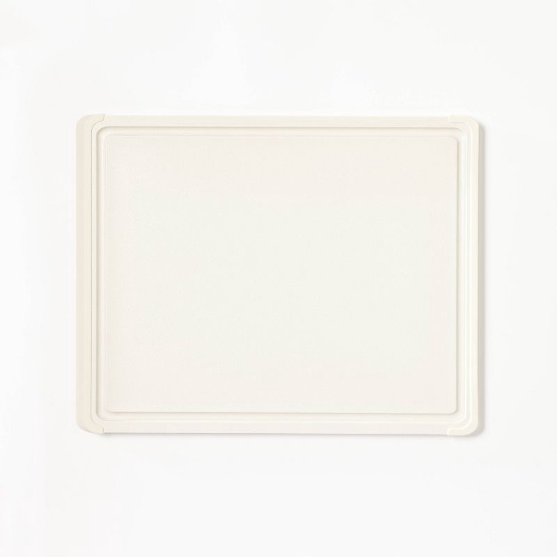 slide 1 of 5, 11"x14" Nonslip Recycled Poly Cutting Board Vintage Cream - Figmint™: Dishwasher-Safe, Juice Canal, 1 ct