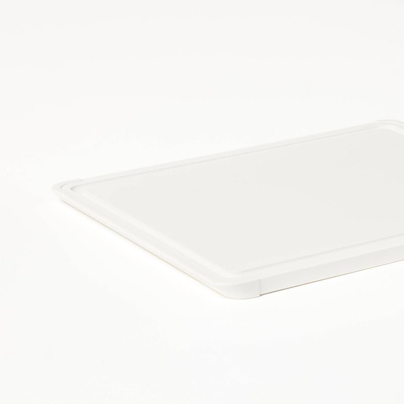 slide 4 of 4, 3pc Nonslip Recycled Poly Cutting Board Set Vintage Cream - Figmint™: Plastic, Dishwasher-Safe, Juice Canal, 3 ct