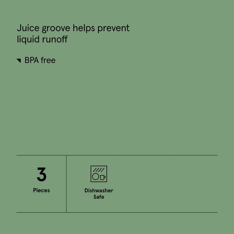 slide 5 of 5, 3pc Nonslip Recycled Poly Cutting Board Set Vintage Cream - Figmint™: Plastic, Dishwasher-Safe, Juice Canal, 3 ct