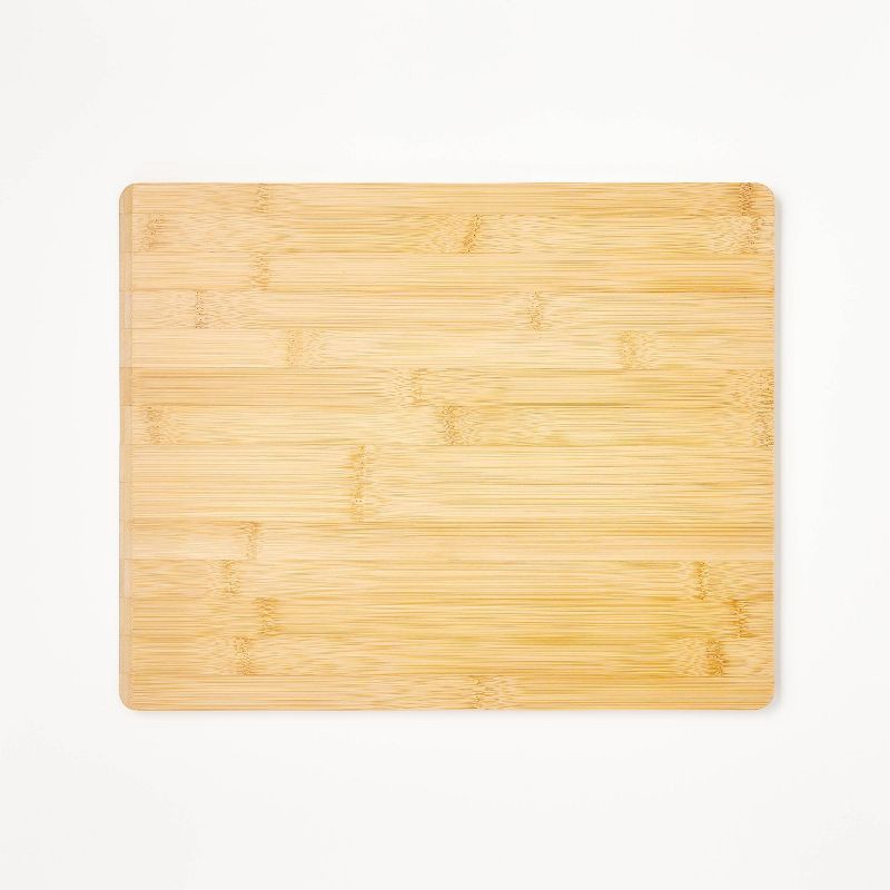 slide 3 of 4, 2pc Reversible Bamboo Cutting Board Set Natural - Figmint™, 2 ct
